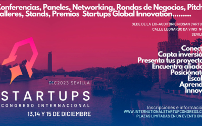 Congreso internacional de startups en Sevilla, del 13 al 15 de Diciembre.